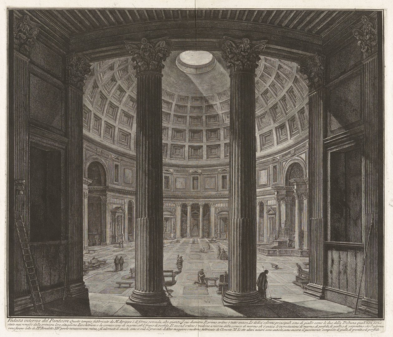 Interior View of the Pantheon, from Views of Rome by Giovanni Battista Piranesi