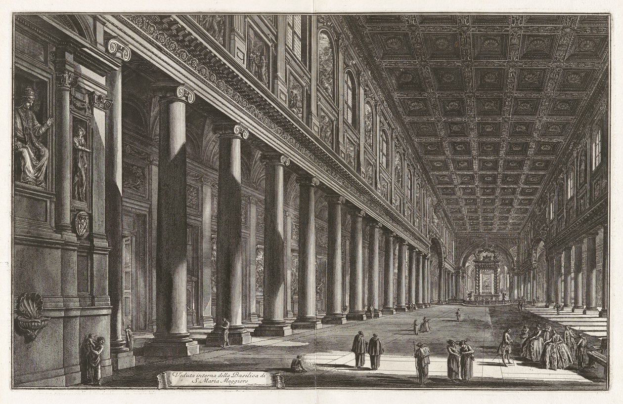 Interior View of the Basilica of Santa Maria Maggiore, from Views of Rome by Giovanni Battista Piranesi