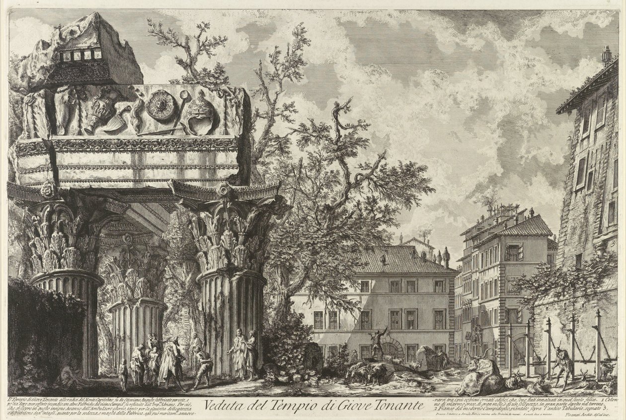 Veduta with the Temple of Jupiter Tonans by Giovanni-Battista Piranesi