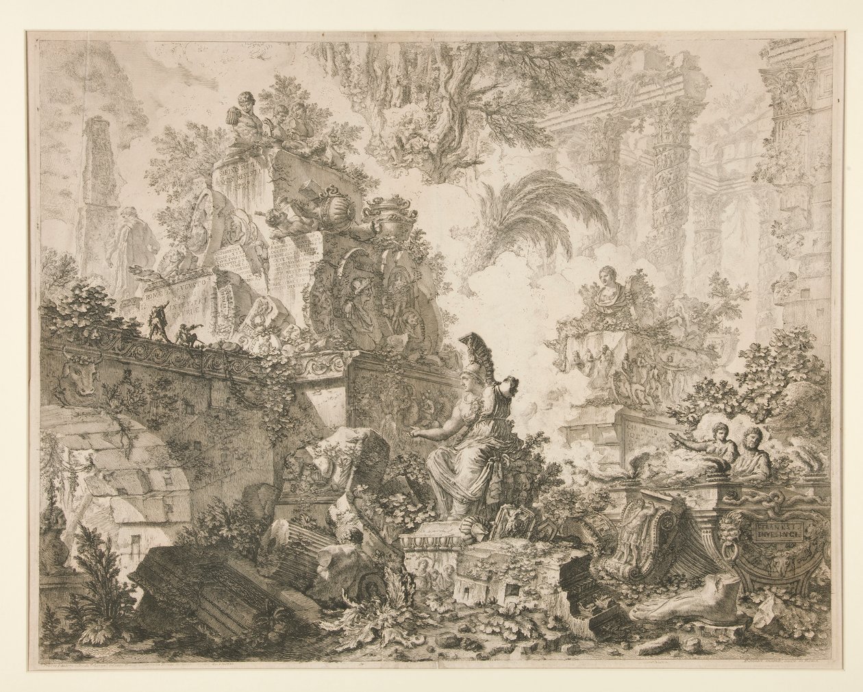 Vedute di Roma: Frontispiece with statue of Minerva by Giovanni Battista Piranesi