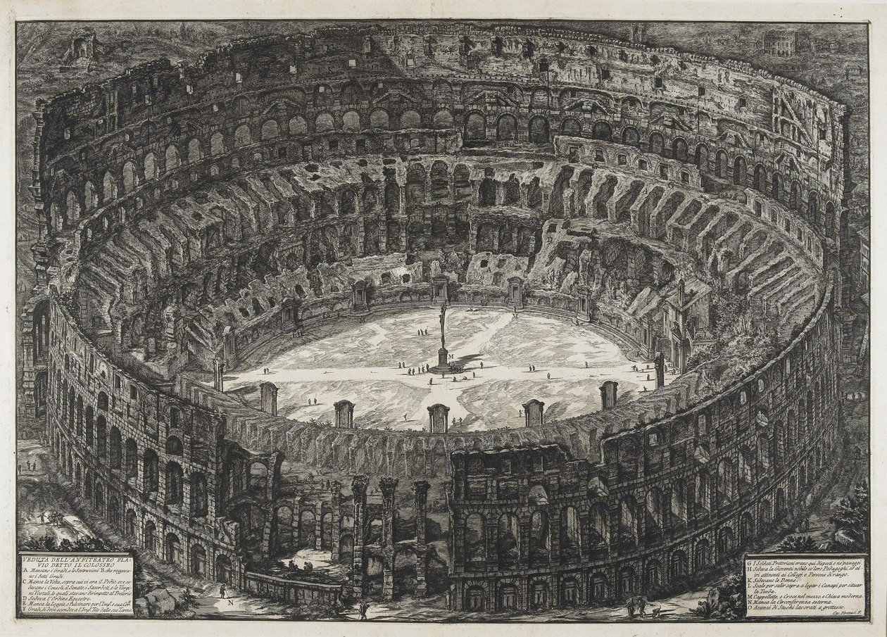 View of Flavian Amphitheater, Called the Colosseum, from Views of Rome by Giovanni Battista Piranesi