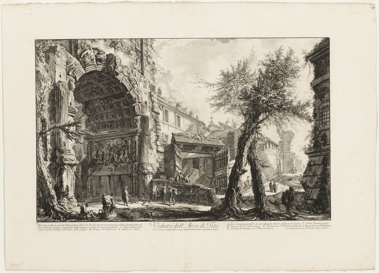 View of the Arch of Titus, from Vedute di Roma by Giovanni Battista Piranesi