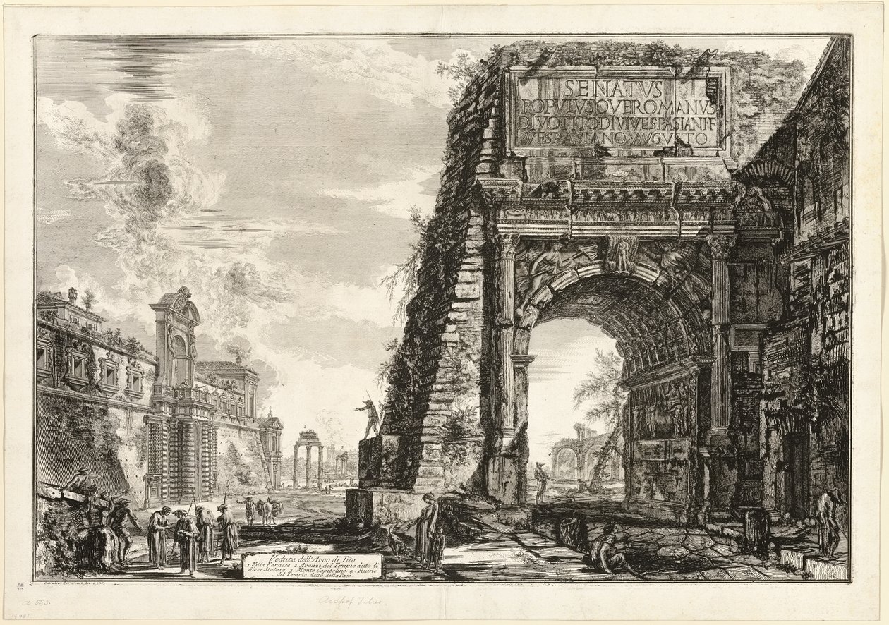 View of the Arch of Titus (from Views of Rome) by Giovanni Battista Piranesi
