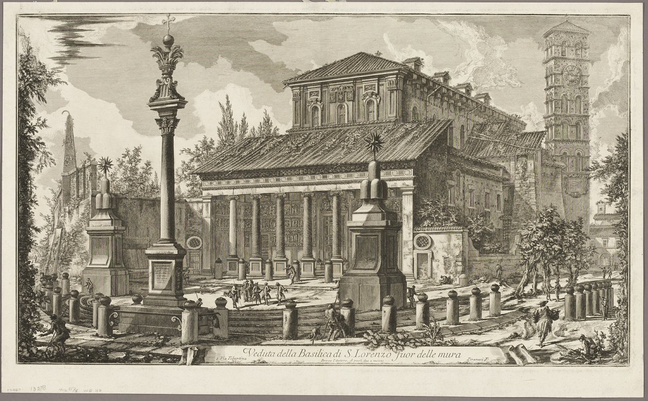 View of the Basilica of S. Lorenzo fuori delle Mura, from Views of Rome by Giovanni Battista Piranesi