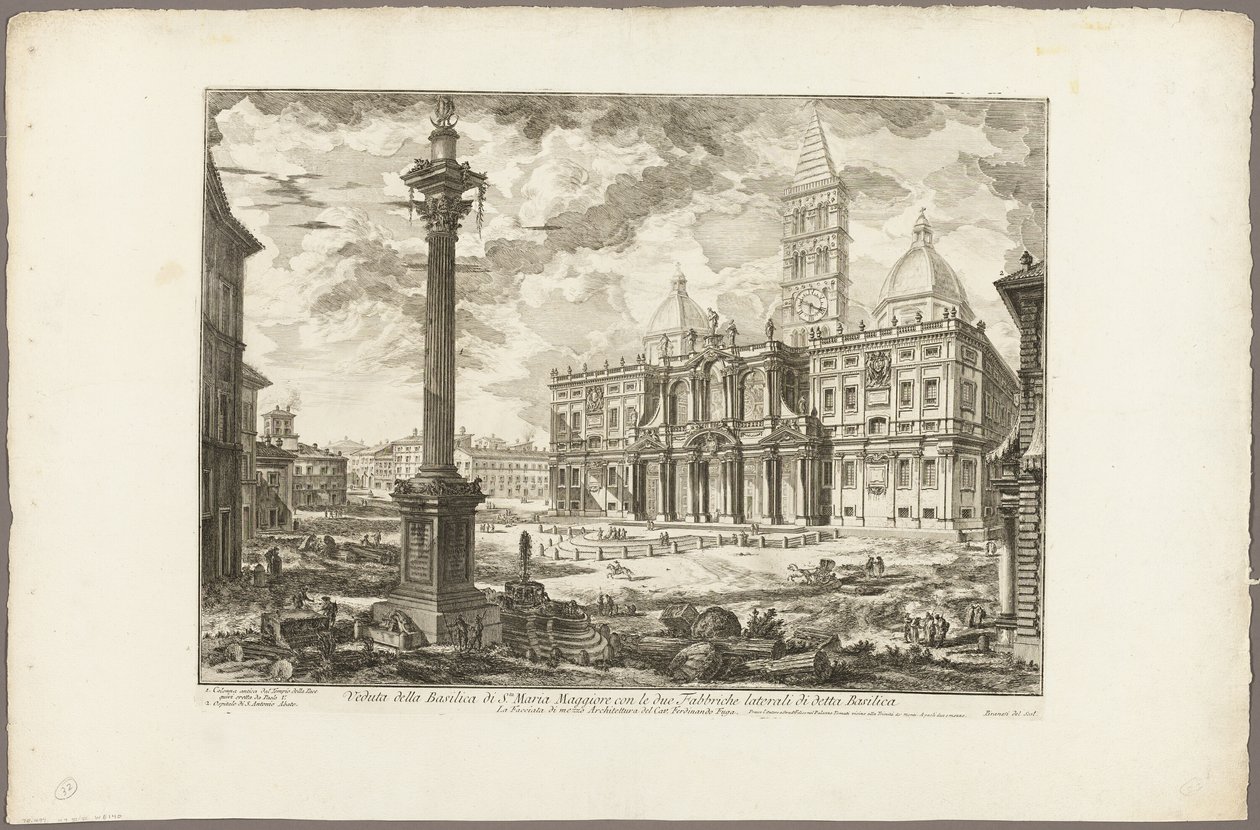 View of the Basilica of S. Maria Maggiore with its Two Flanking Wings, from Views of Rome by Giovanni Battista Piranesi