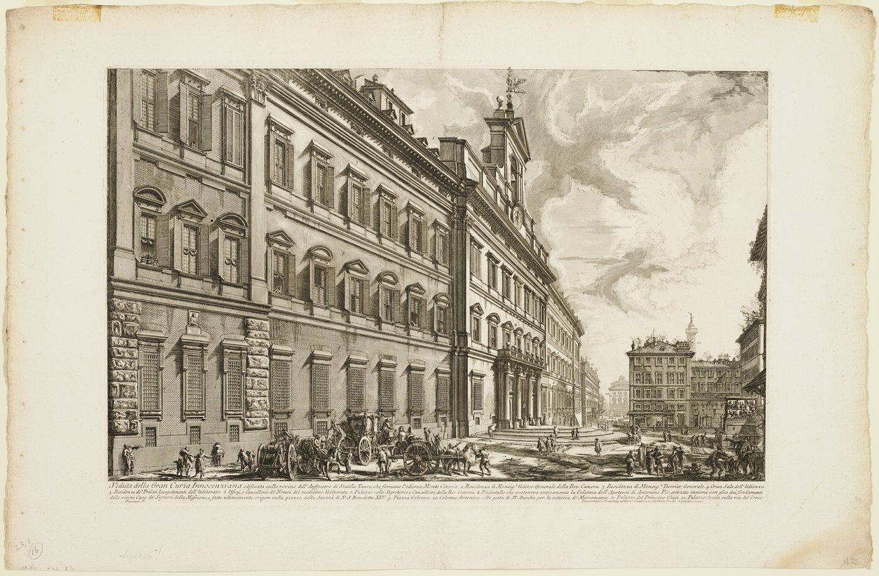 View of the Palazzo di Montecitorio, from Views of Rome by Giovanni Battista Piranesi