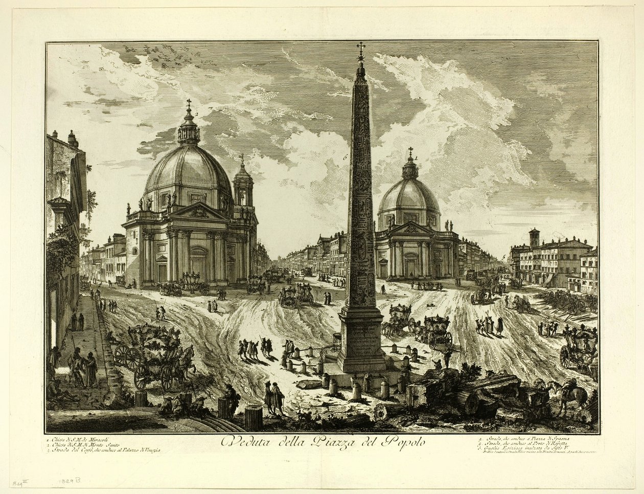 View of the Piazza del Popolo, from Views of Rome by Giovanni Battista Piranesi