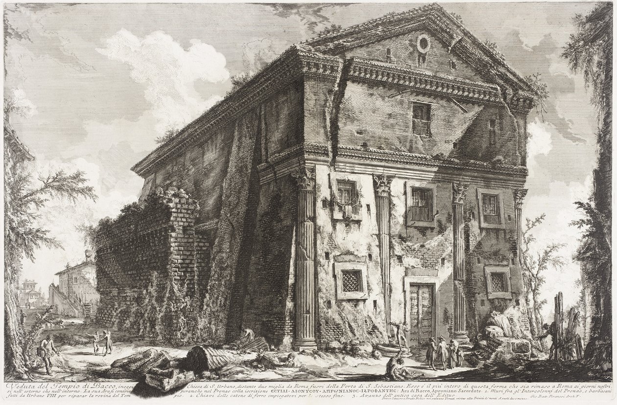 View of the Temple of Bacchus by Giovanni Battista Piranesi