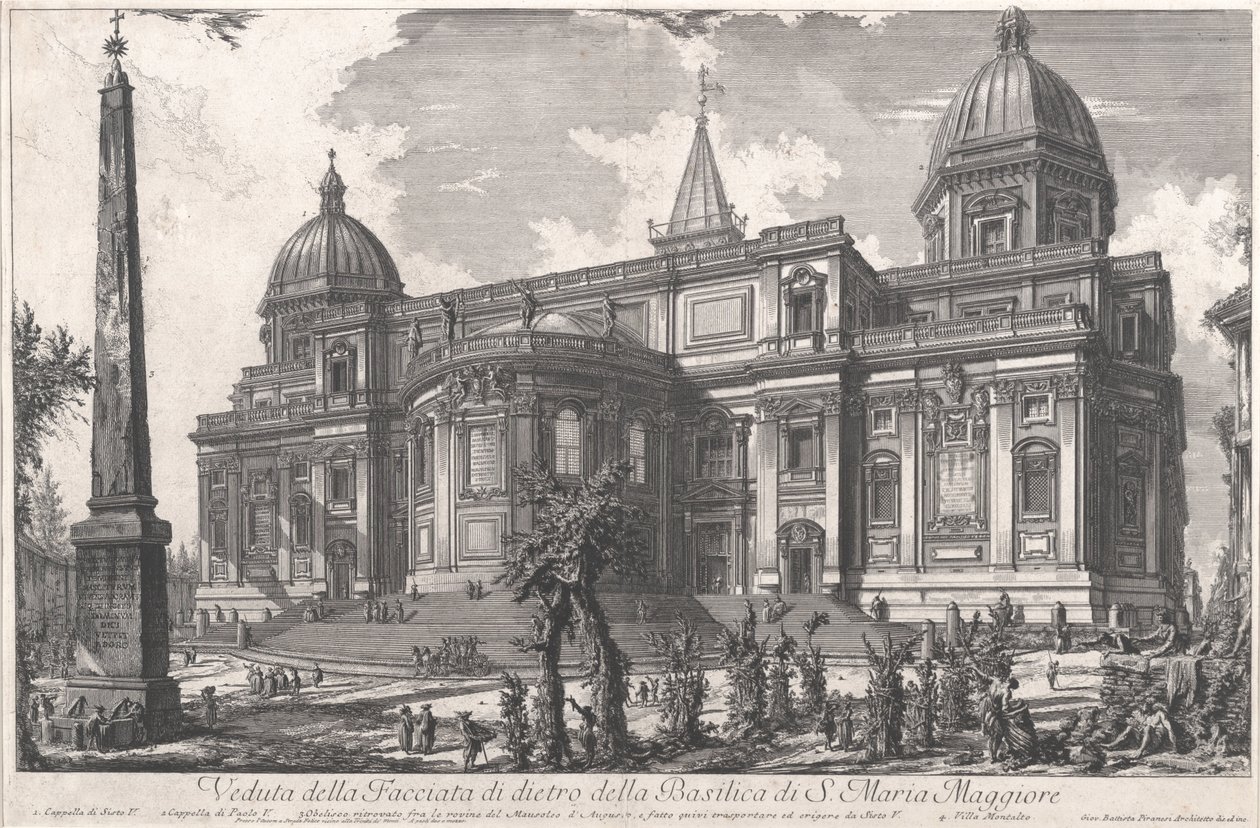 View of the rear entrance of the Basilica of S. Maria Maggiore, c.1760-1778 by Giovanni Battista Piranesi