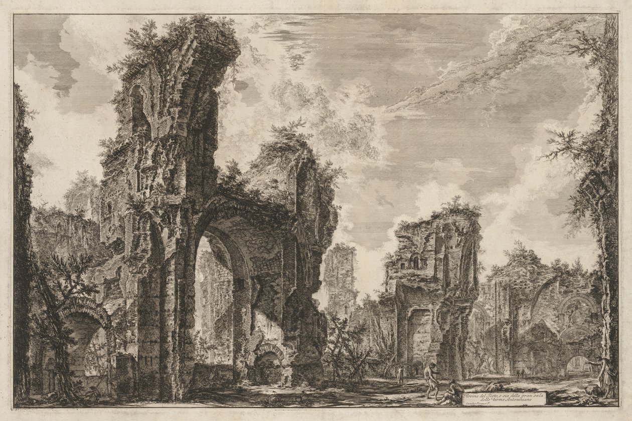 Views of Rome: Rovine del Sisto o sia della gran sala delle Terme Antoniniane by Giovanni Battista Piranesi
