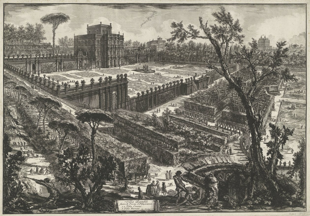 Villa Doria Pamphili in Rome by Giovanni Battista Piranesi