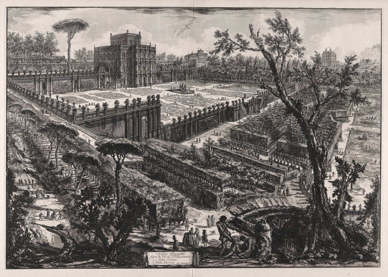 Villa Pamphilj outside the Porta San Pancrazio, from Views of Rome by Giovanni Battista Piranesi