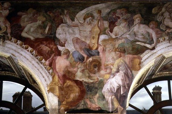 Parnassus (detail) by Giovanni Battista Rosso Fiorentino
