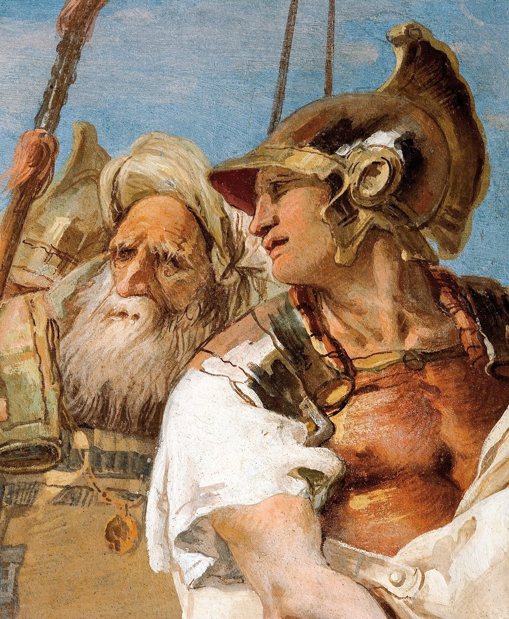 Aeneas from Aeneid Presents Cupid, Disguised as Ascanius, to Dido (detail) by Giovanni Battista Tiepolo