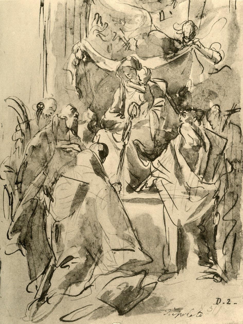 Madonna enthroned with Saints by Giovanni-Battista Tiepolo