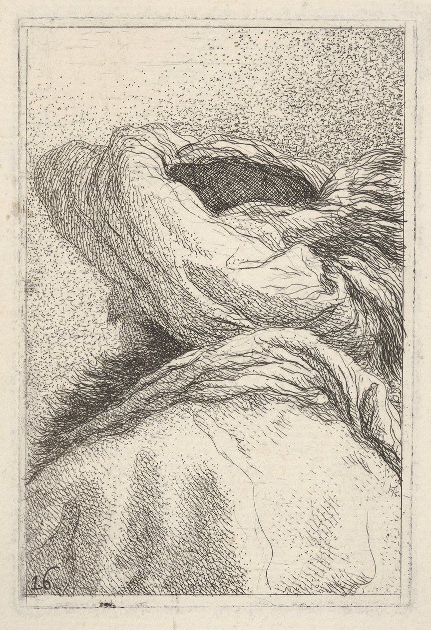 Man in a Turban, Depicted in Bust Length Format from Behind in Three-Quarters View, ca. 1770 by Giovanni Battista Tiepolo