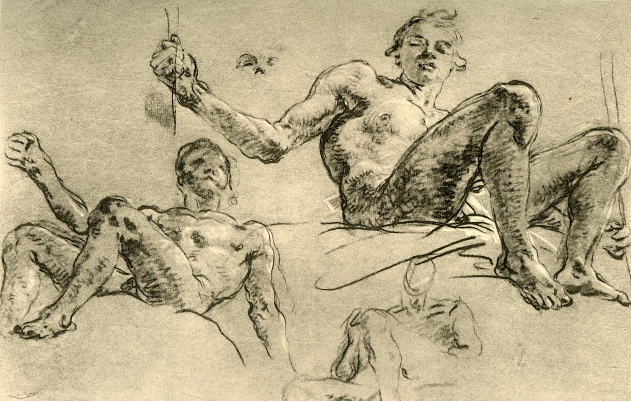Nude Studies by Giovanni Battista Tiepolo