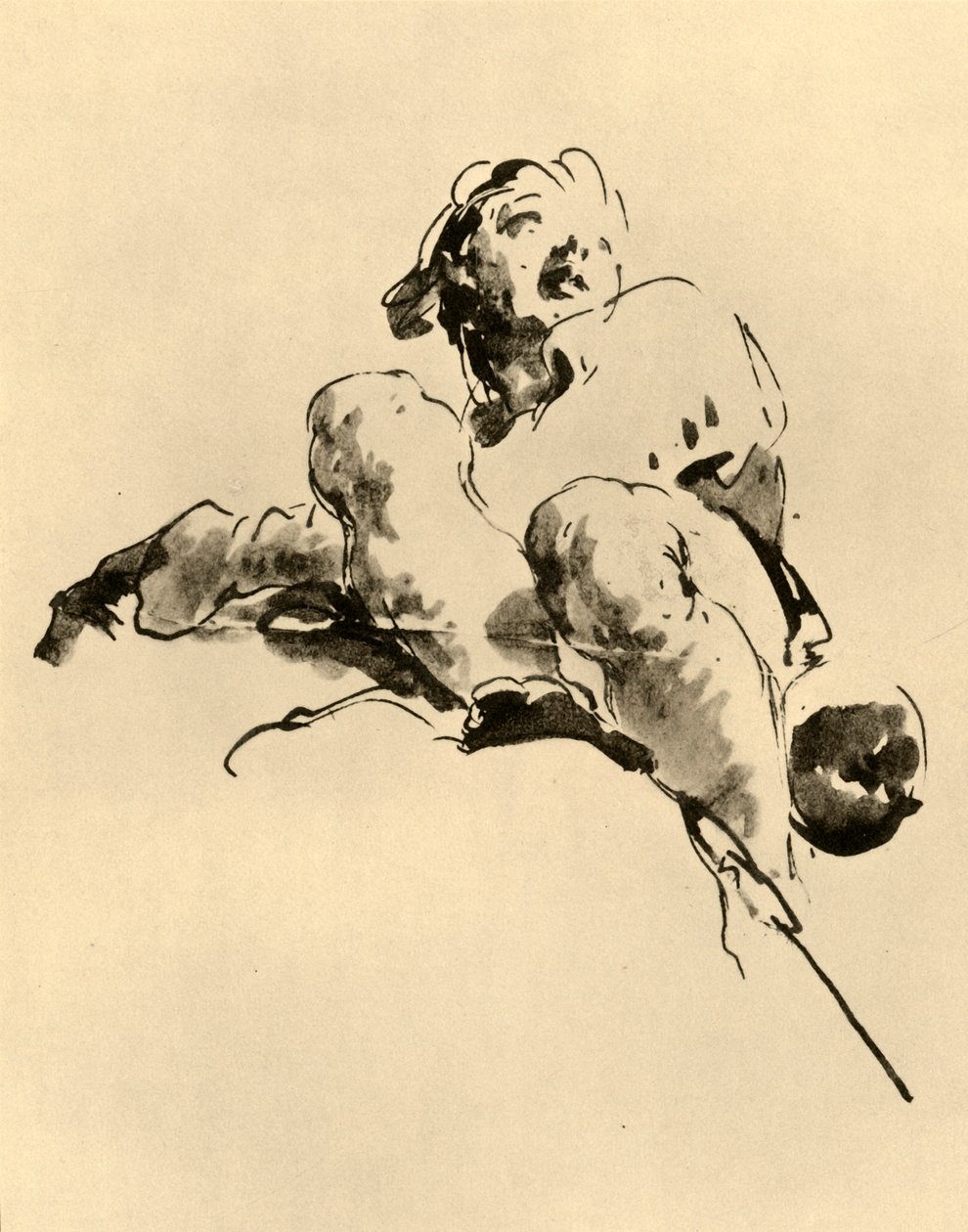 Squatting Youth by Giovanni Battista Tiepolo