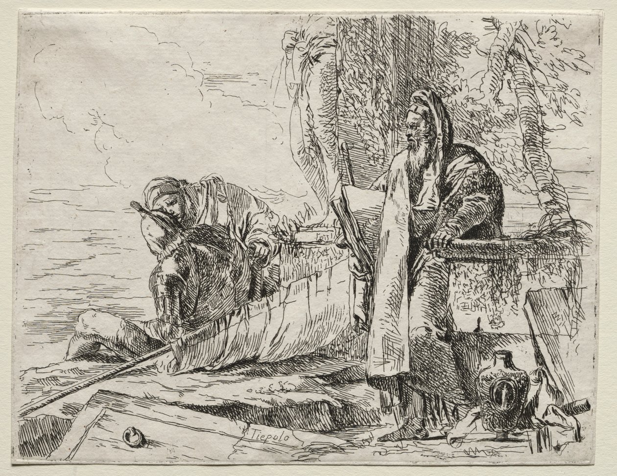 Various Caprices: The Philosopher Holding a Book by Giovanni Battista Tiepolo