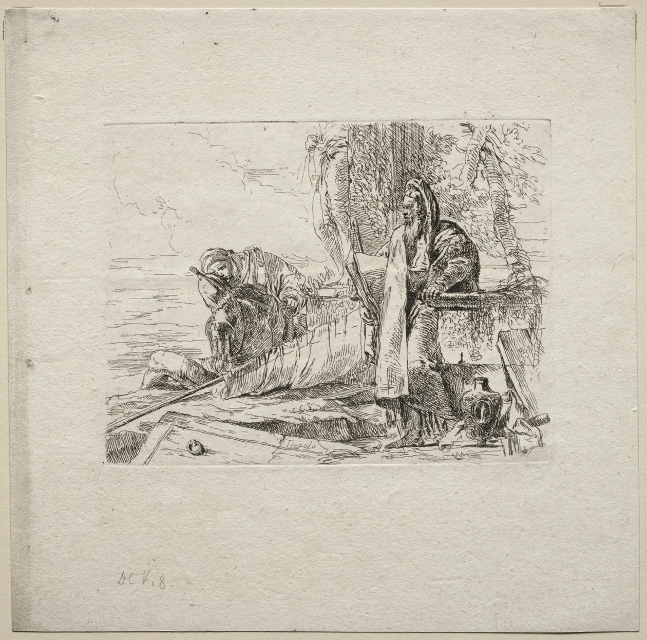 Various Caprices: The Philosopher Standing with Book by Giovanni Battista Tiepolo