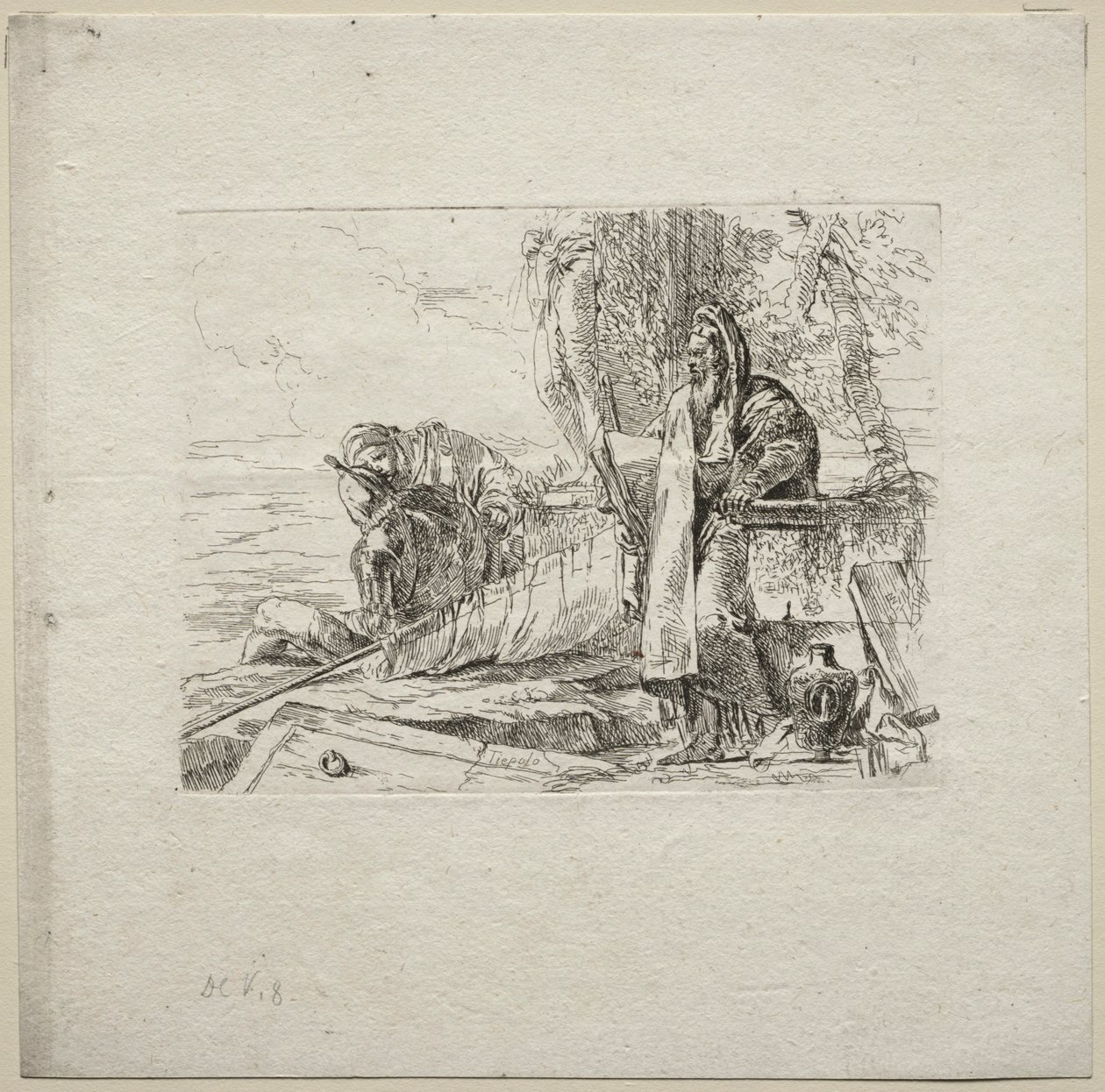 Various Caprices: The Philosopher Standing with Book by Giovanni Battista Tiepolo