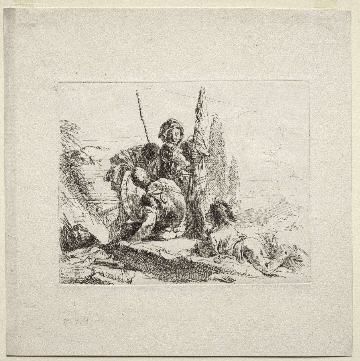 Various Caprices: The Three Soldiers and the Boy by Giovanni Battista Tiepolo