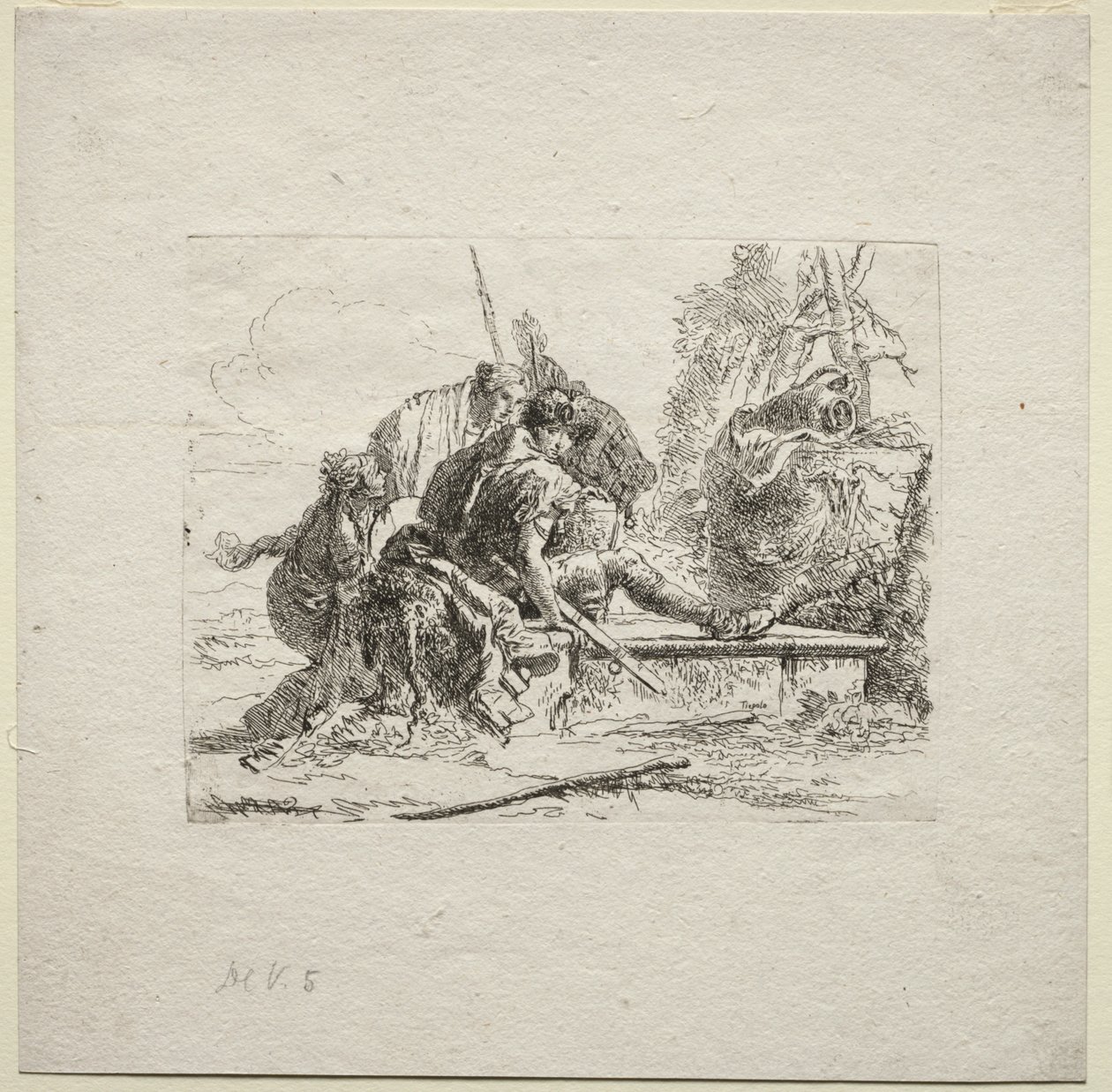 Various Caprices: The Two Soldiers and the Two Women by Giovanni Battista Tiepolo