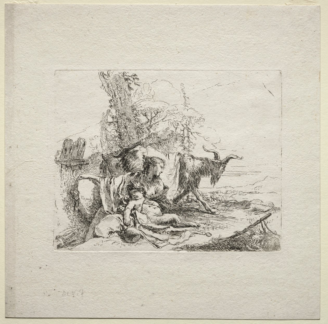 Various Caprices: The Woman with Tambourine by Giovanni Battista Tiepolo