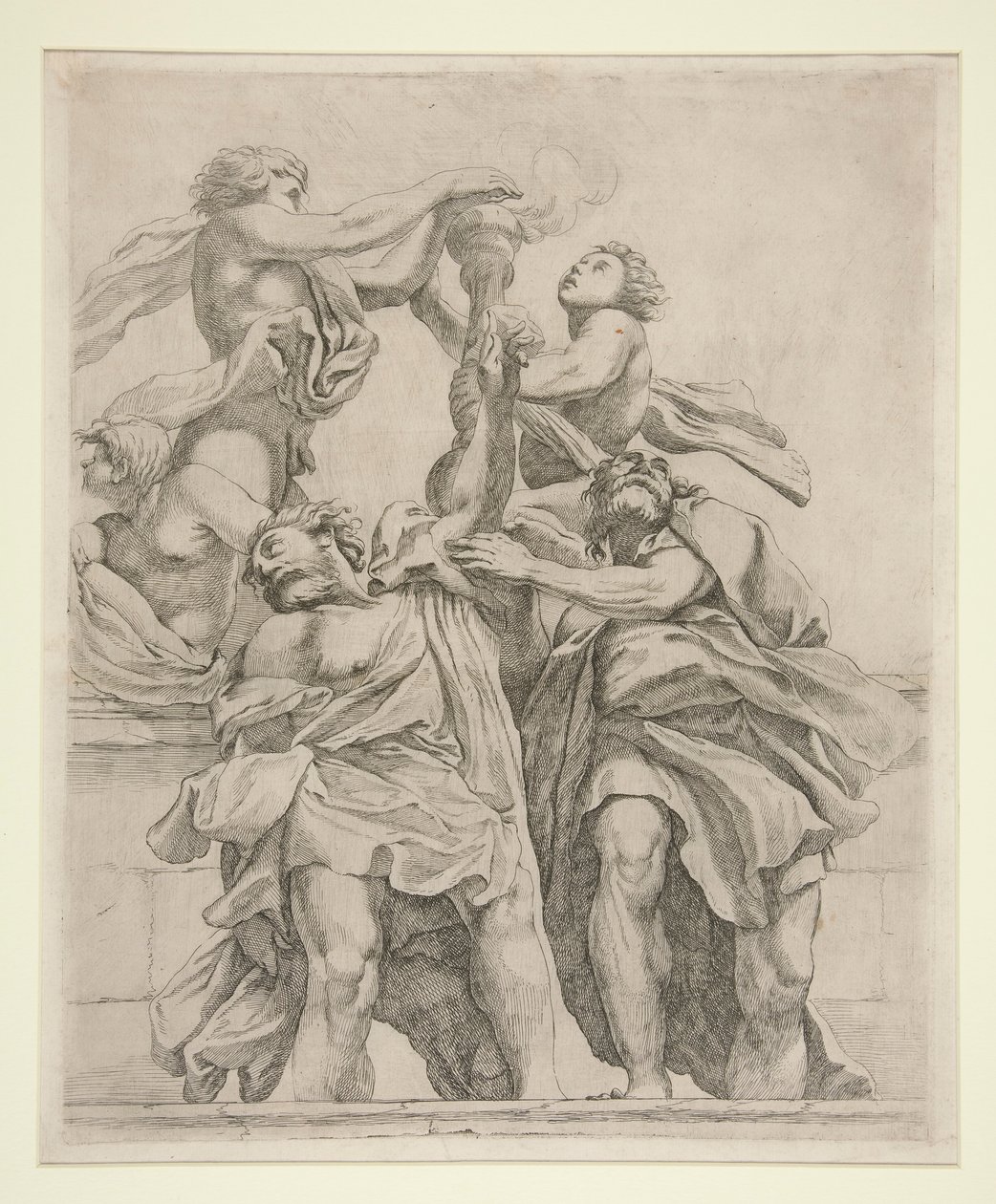 Two Apostles and Three Angels by Giovanni Battista Vanni