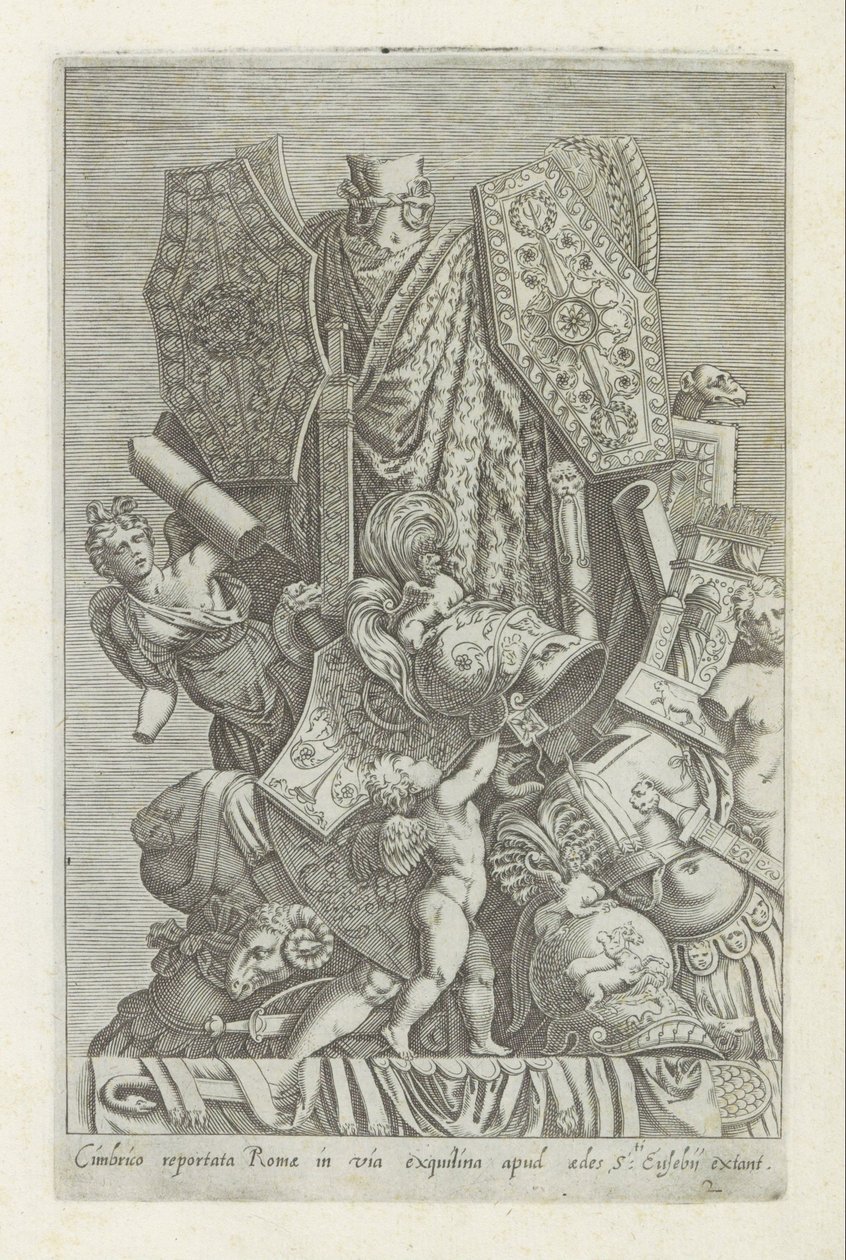Trophy of Weapons and Sculptures by Giovanni Battista de