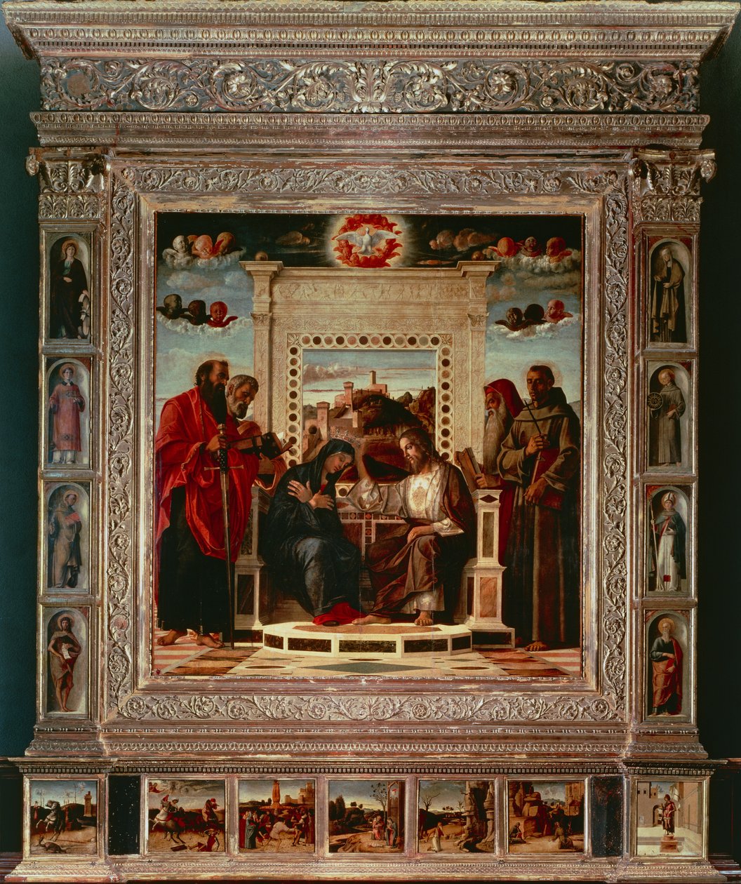 Pesaro Altarpiece (detail) by Giovanni Bellini