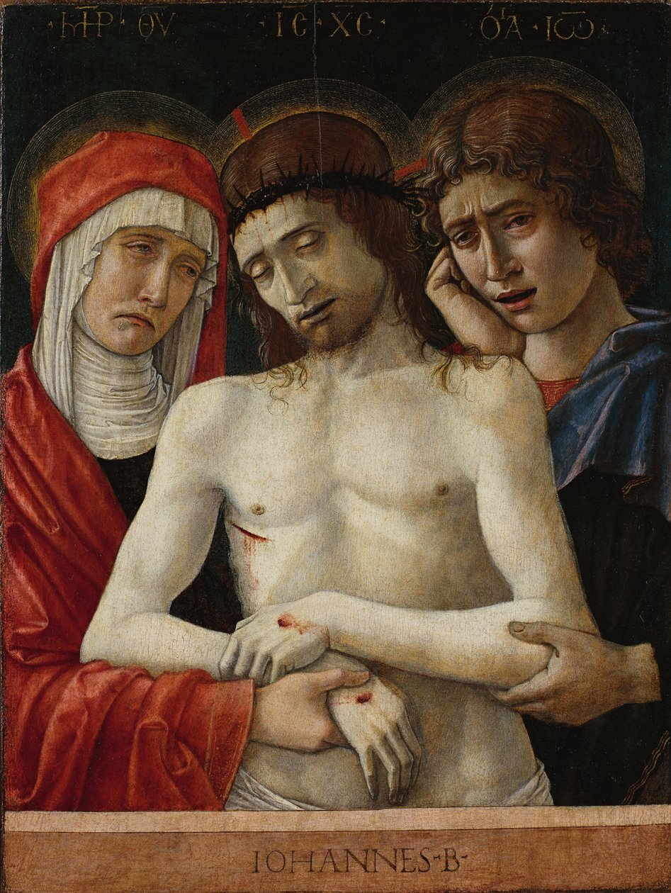 Pietà with Madonna and St. John the Evangelist by Giovanni Bellini
