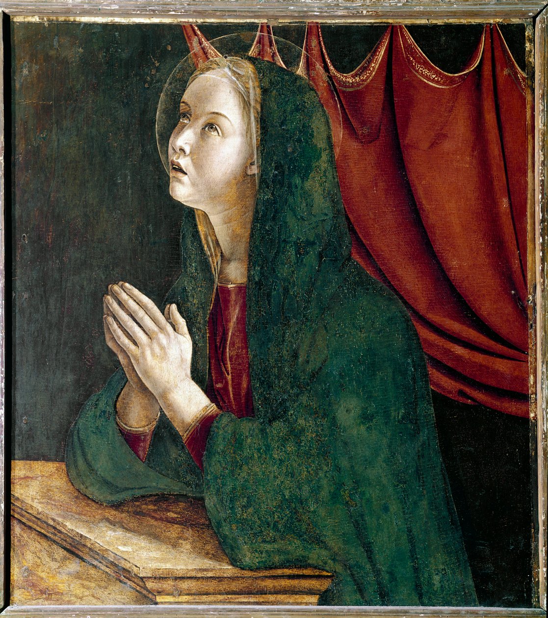 Polyptych of Saint Vincent Ferrier: Virgin of the Annunciation by Giovanni Bellini