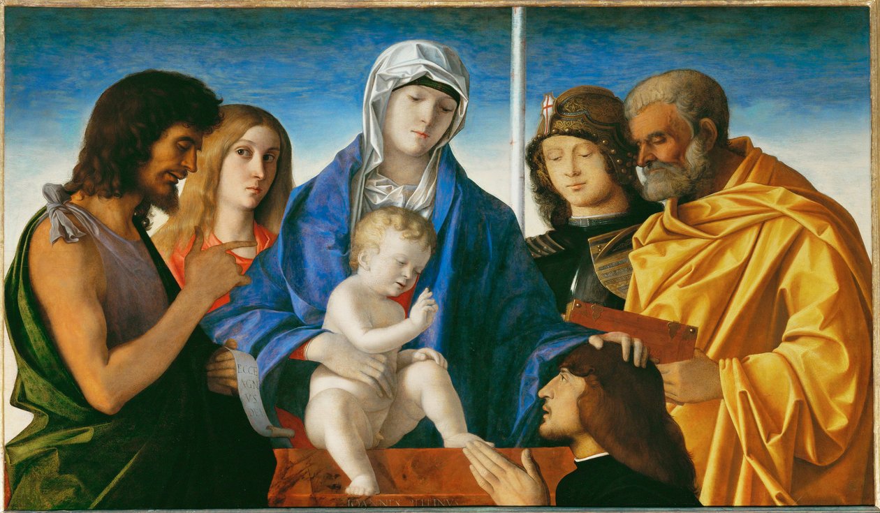 Virgin and Child with Saints John Baptist, Magdalen, George and Peter by Giovanni Bellini