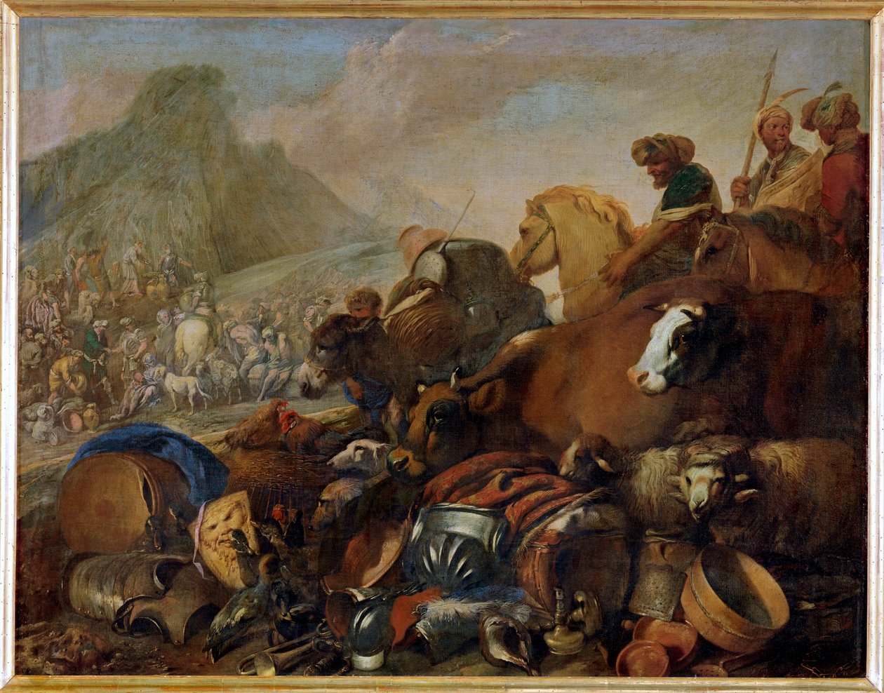 The Meeting of Abraham and Melchisedech by Giovanni Benedetto (1609 64) Castiglione