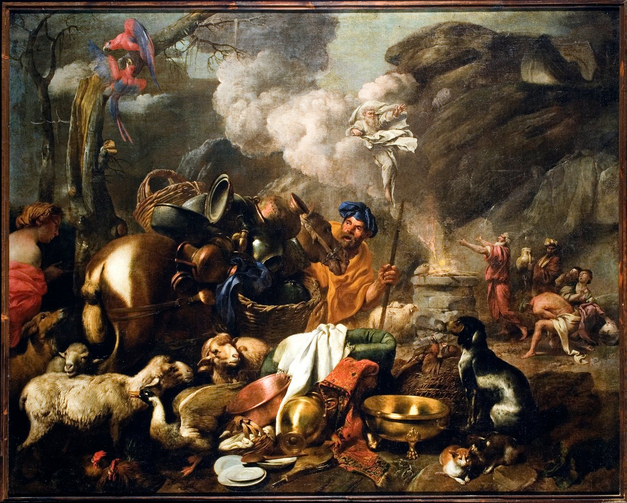 The Sacrifice of Noe After the Deluge by Giovanni Benedetto Castiglione (1610-1665) 17th Century Genes, Musei di Strada Nuova by Giovanni Benedetto Castiglione