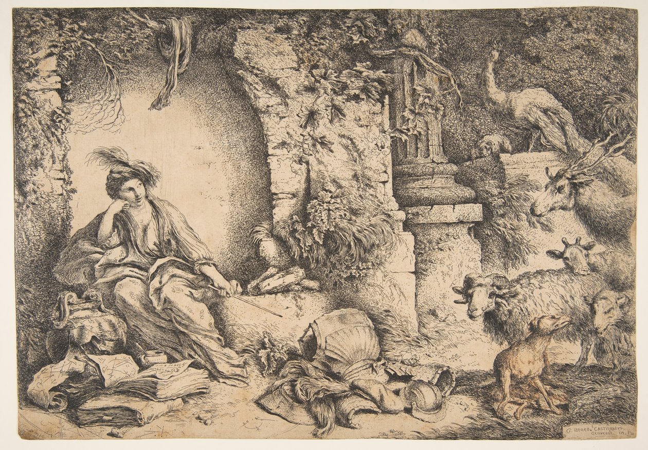 Circe with the Companions of Ulysses Changed into Animals, 1650-51 by Giovanni Benedetto Castiglione