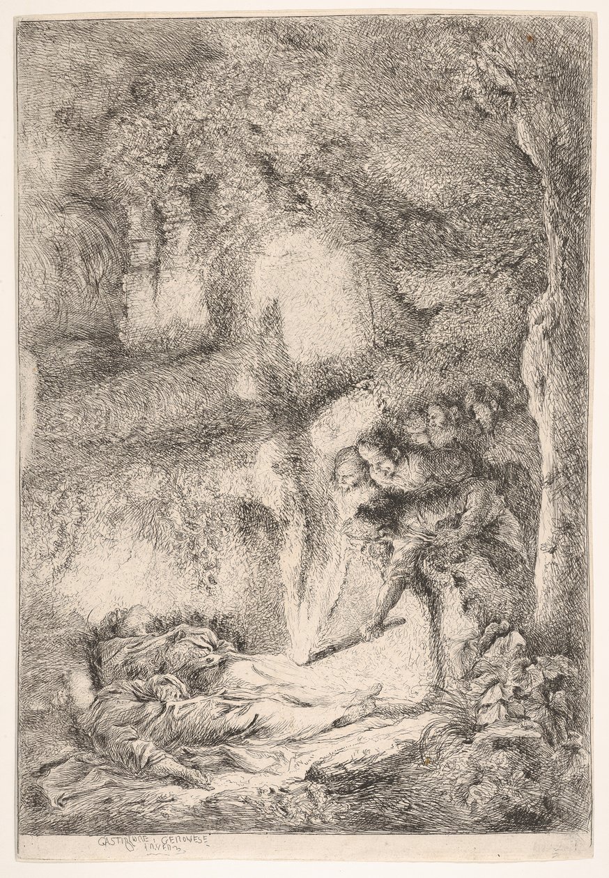 Finding the bodies of Saints Peter and Paul by Giovanni Benedetto Castiglione