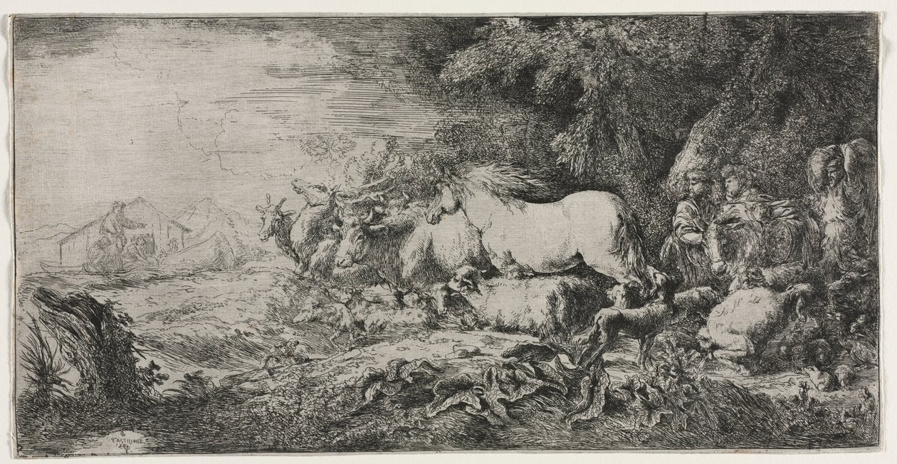 Noah and the Animals Entering the Ark by Giovanni Benedetto Castiglione