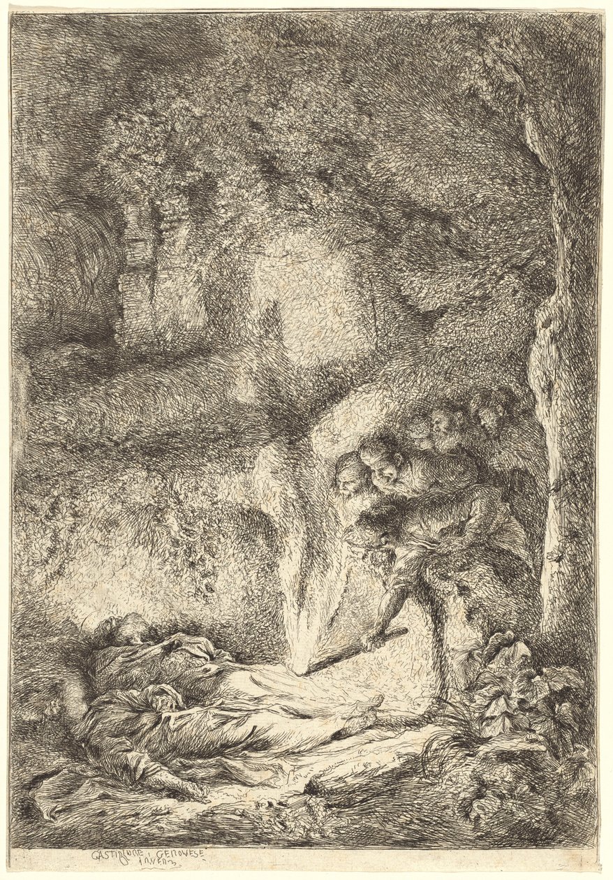 The Bodies of Saints Peter and Paul Hidden in the Catacombs by Giovanni Benedetto Castiglione