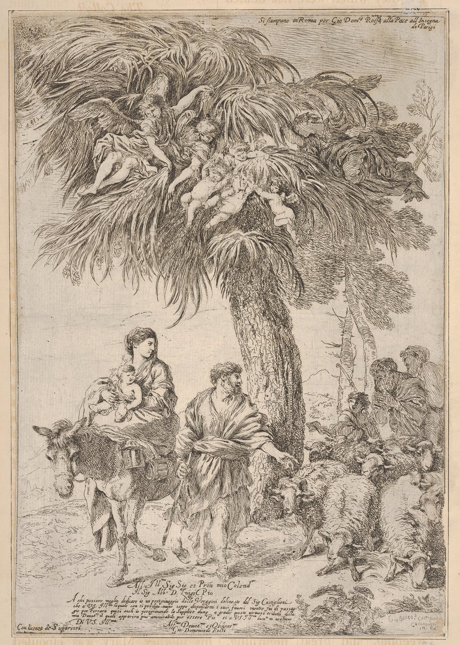 The Holy Family on Their Flight into Egypt by Giovanni Benedetto Castiglione