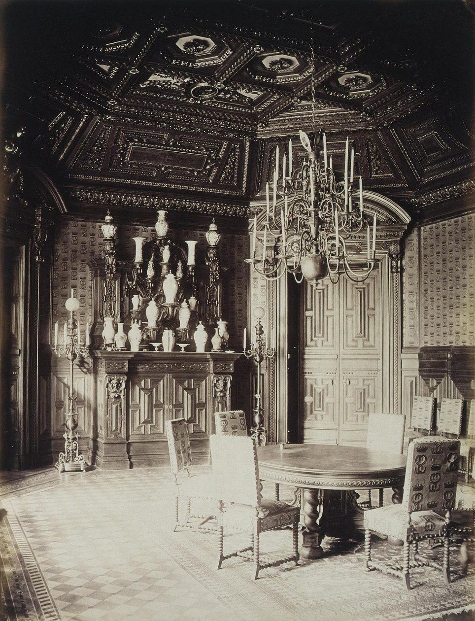 The Stroganov Palace in Saint Petersburg. The Dining Room by Giovanni Bianchi