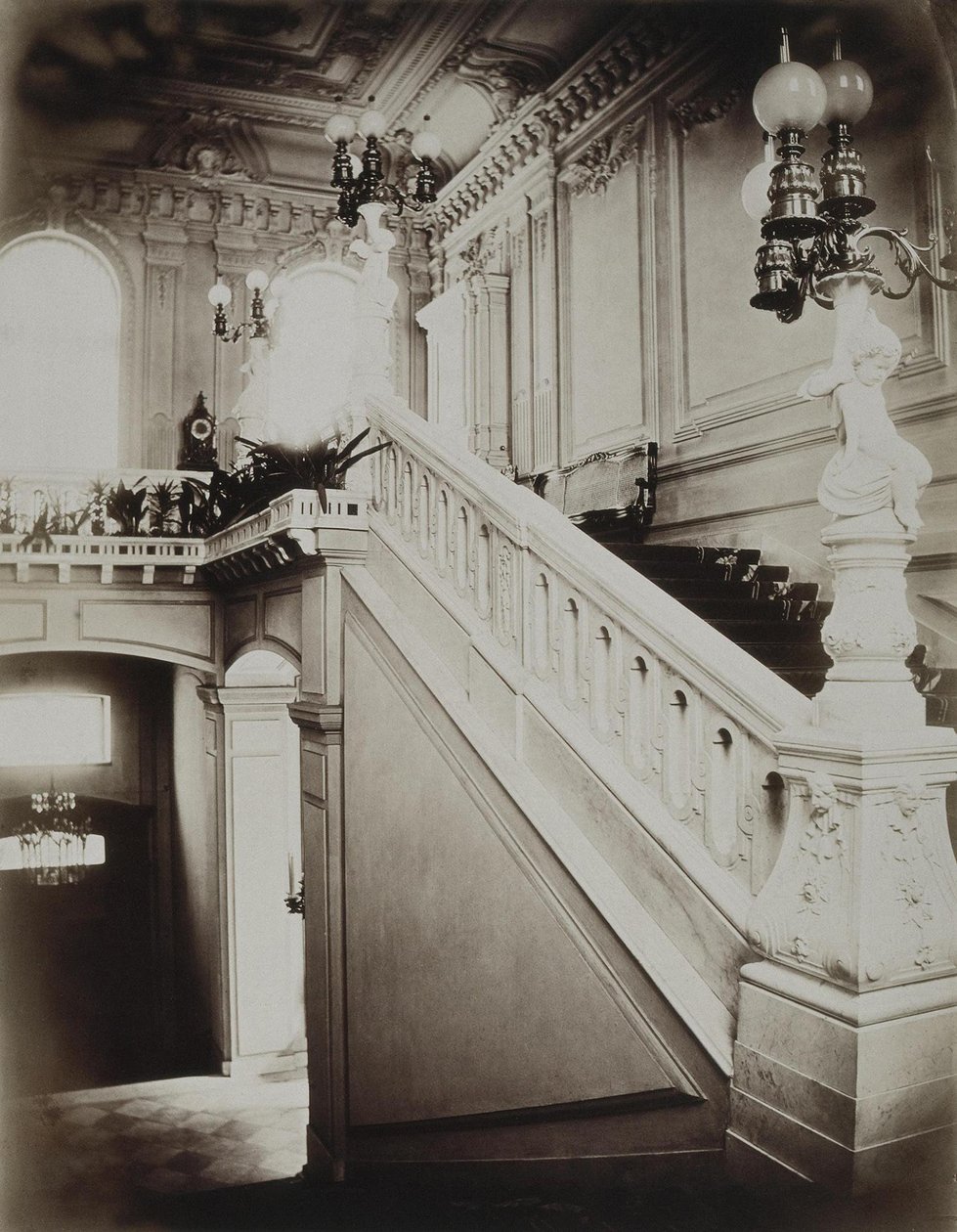 The Stroganov Palace in Saint Petersburg. The Grand Staircase with Lower Vestibule by Giovanni Bianchi