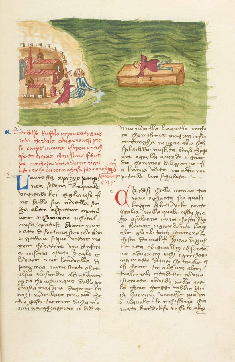 Decameron, Landolfo Rufolo Escaping the Shipwreck, Second Day, Tale 4 by Giovanni Boccaccio