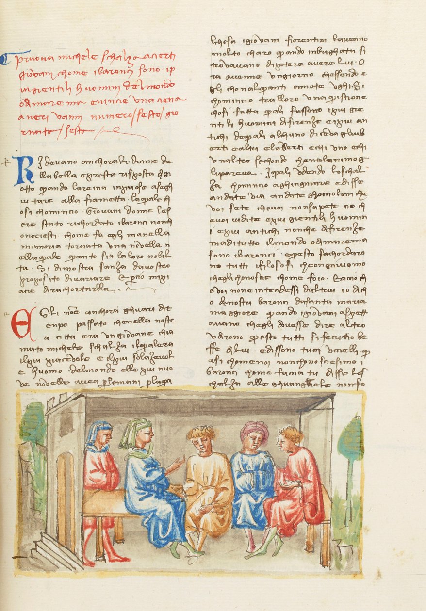 Decameron, When God Learned to Draw - Michele Scalza and the Young Men, Sixth Day, Tale 6. by Giovanni Boccaccio