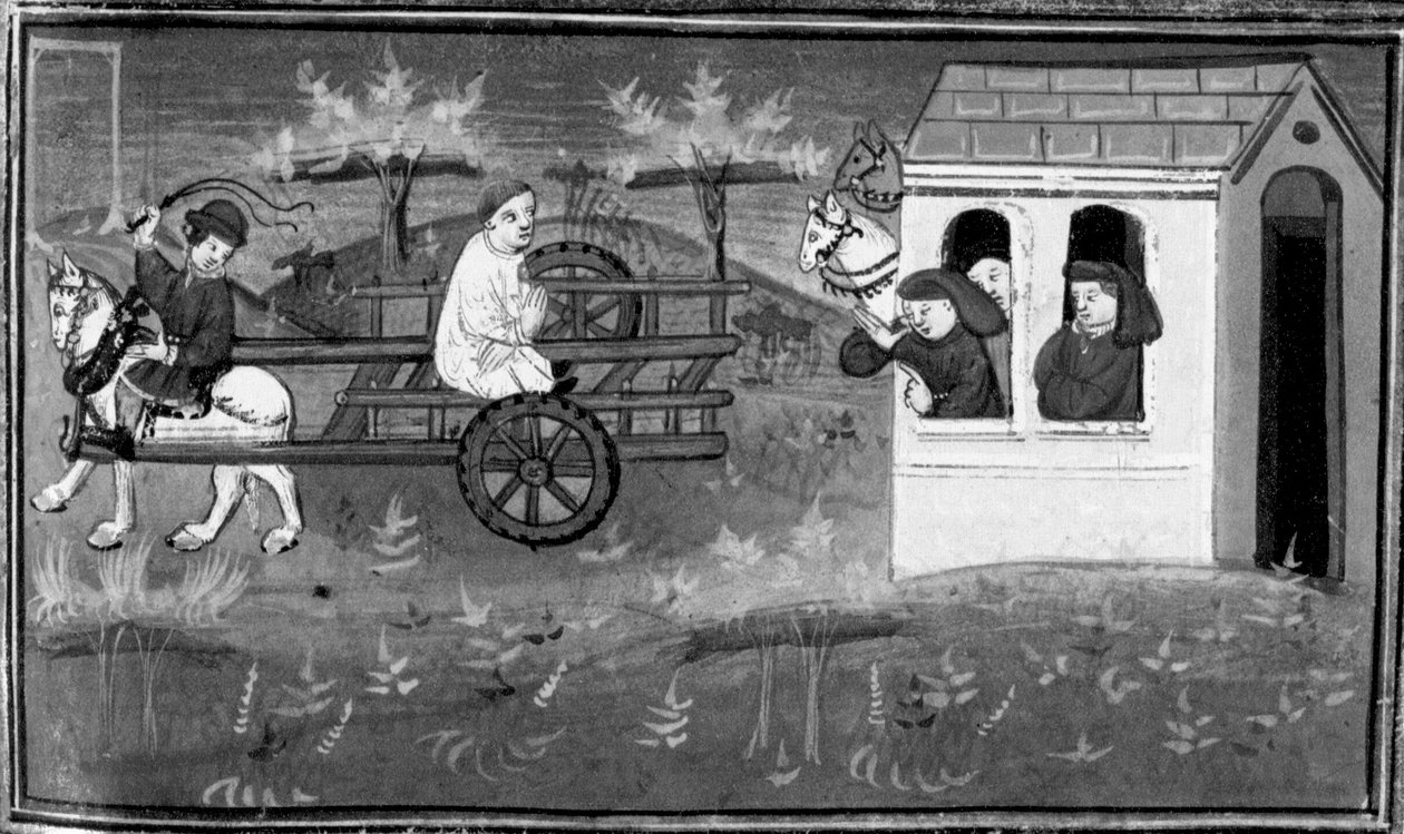 Decameron, Theodore is led to the place of execution. Fifth day, story 7 by Giovanni Boccaccio