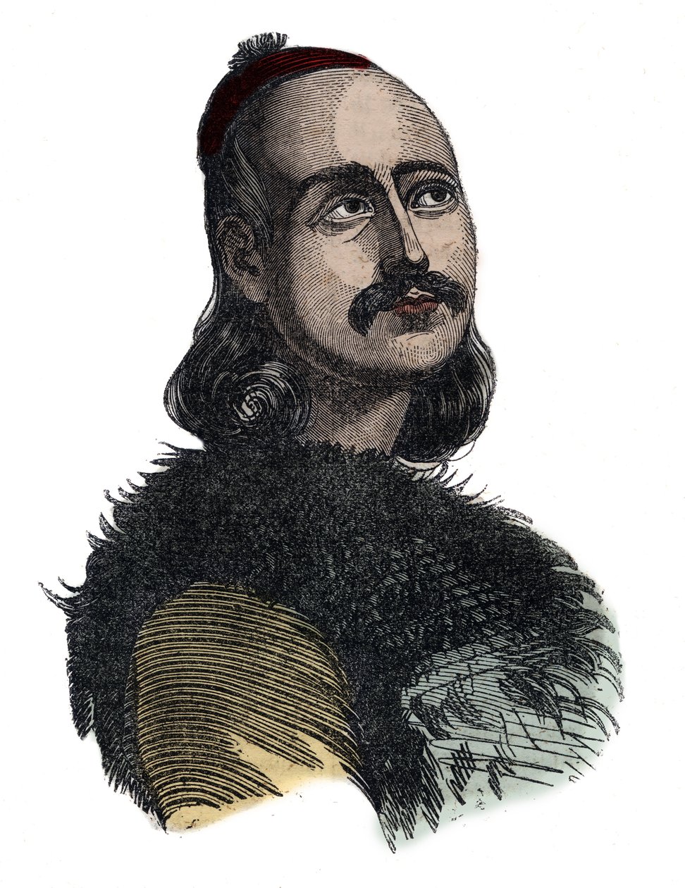 Markos Botsaris (1788-1823) general and hero of the Greek War of Independence - engraving by Giovanni Boggi by Giovanni Boggi