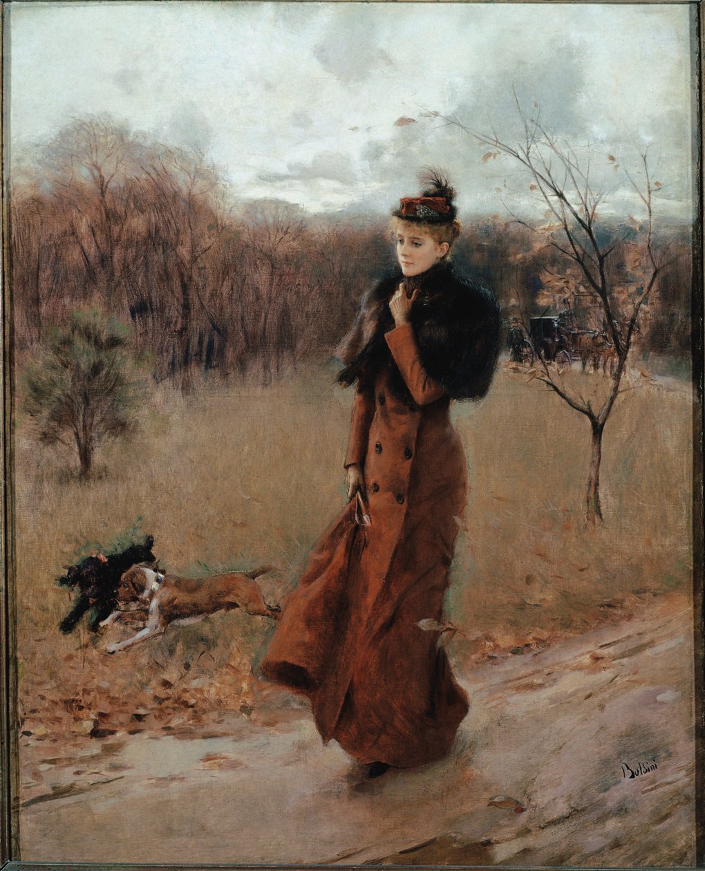 The Walk to the Park in Naples by Giovanni Boldini