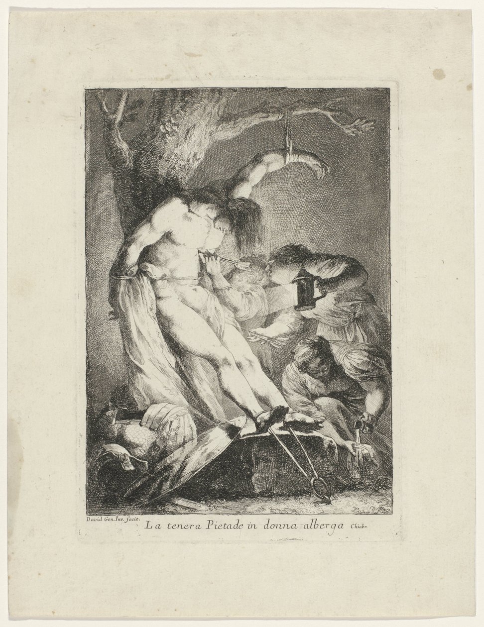 Saint Sebastian Cared for by Saint Irene by Giovanni David