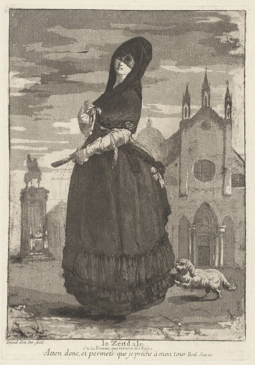 Le Zendale (Woman in a Hood, or the Woman Returning from Church) by Giovanni David